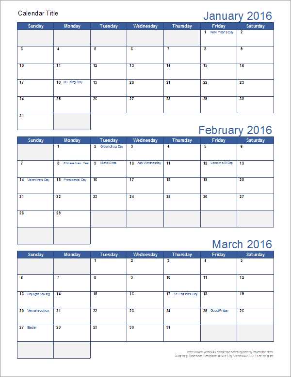 10 day calendar template
