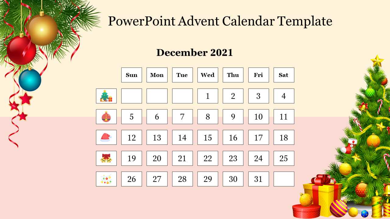 12 days of christmas calendar template