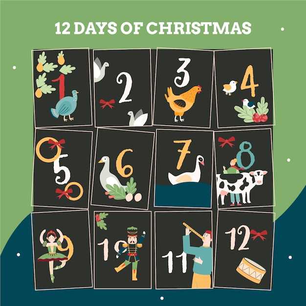 12 days of christmas calendar template