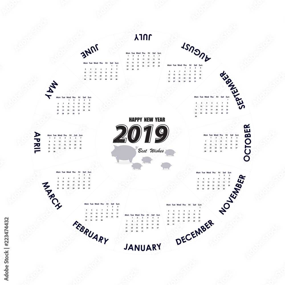 12 month yearly calendar template