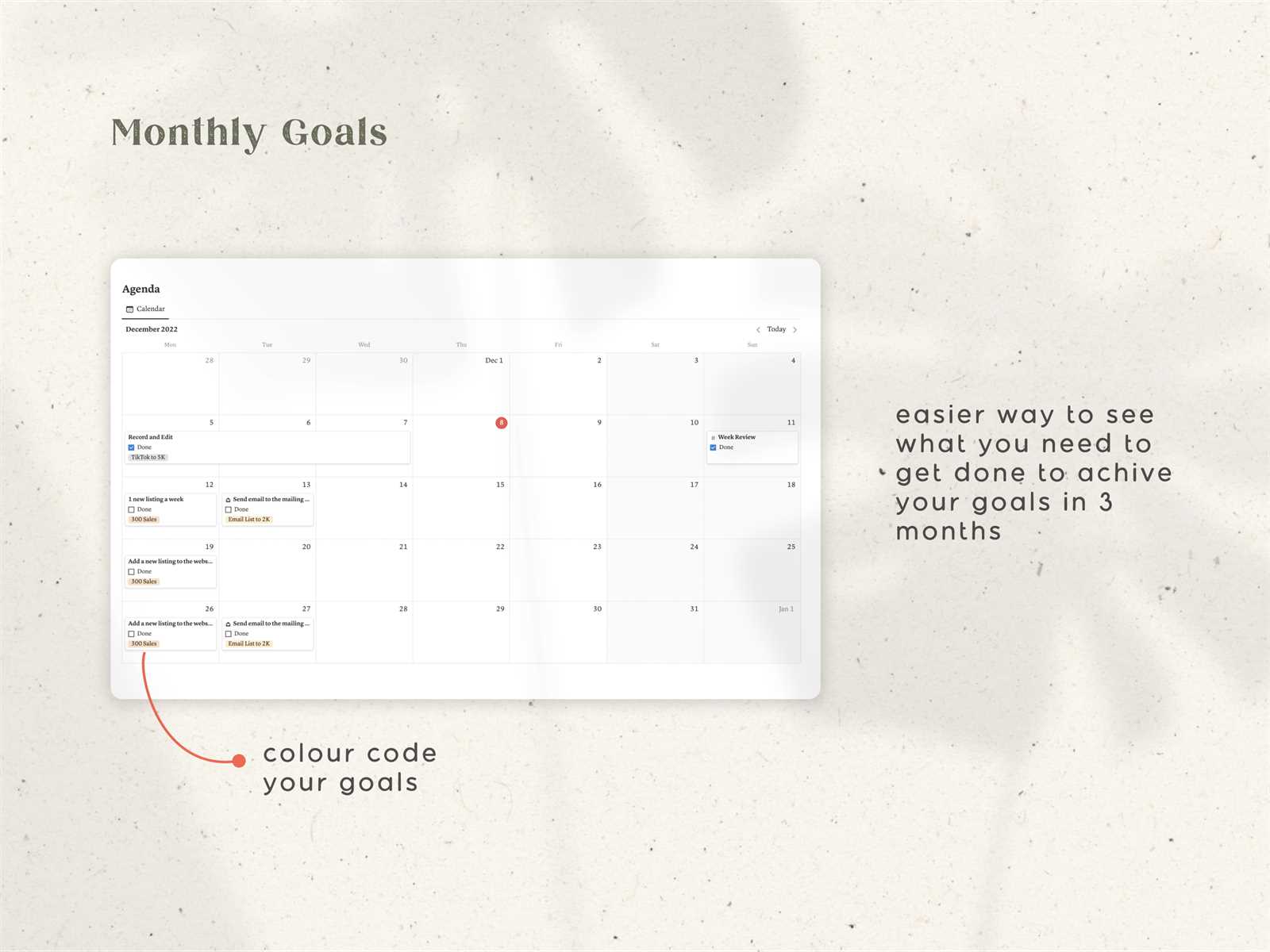 12 week calendar template