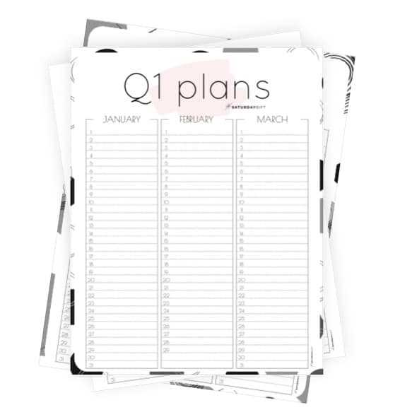 12 week calendar template