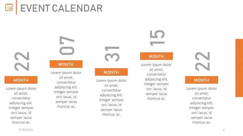 12 month event calendar template