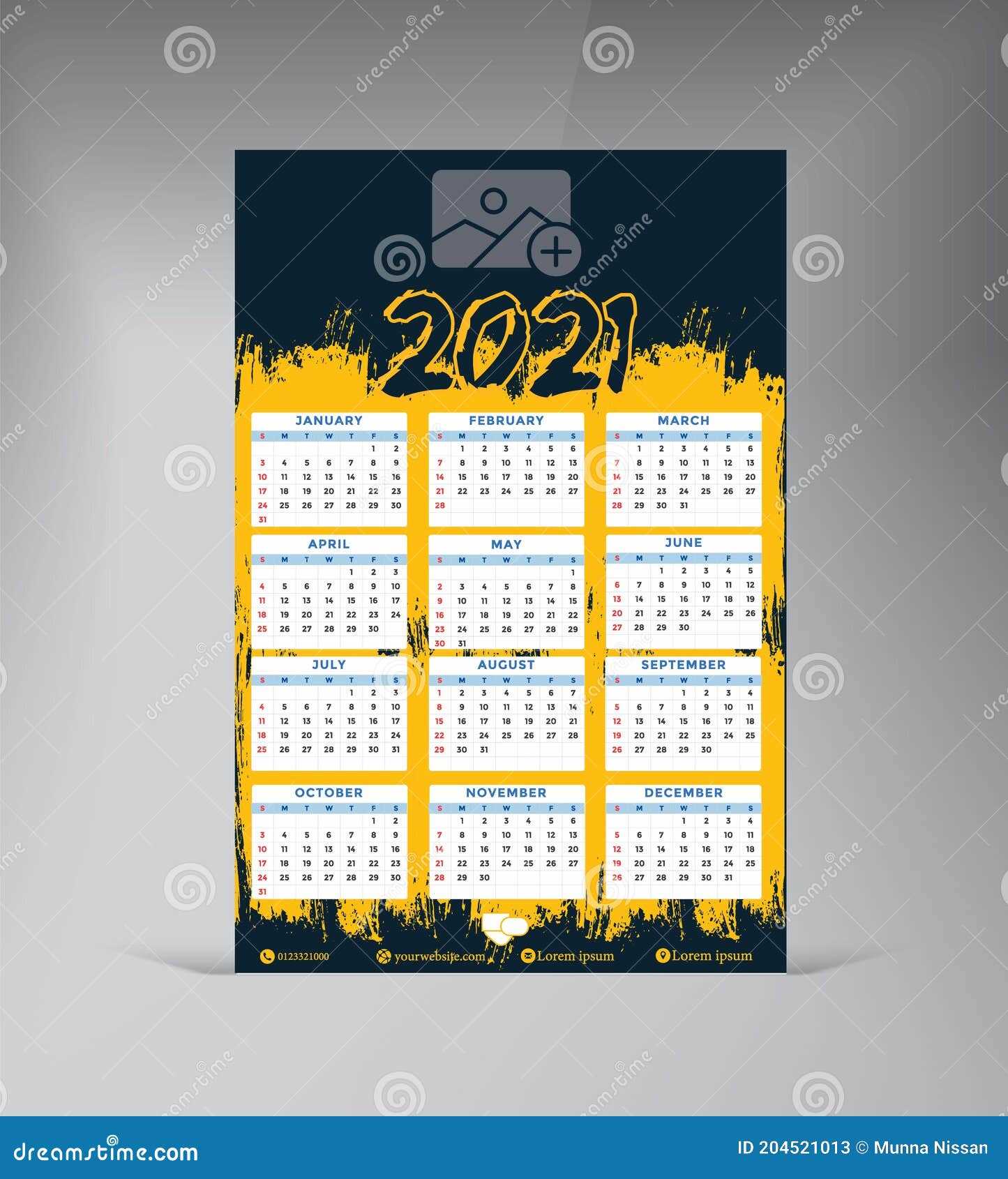 12 page calendar template