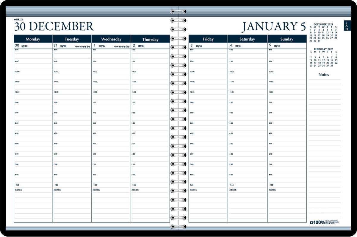 12 week calendar planning template