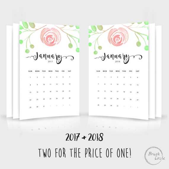 12x18 calendar template