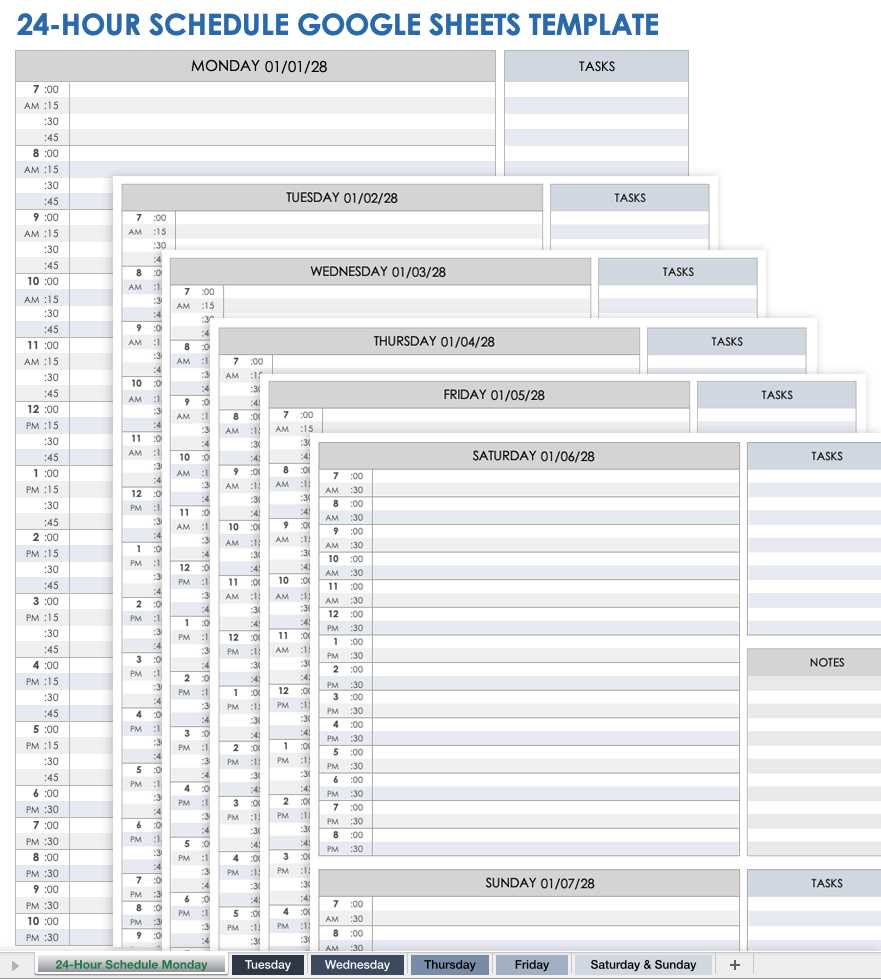 15 minute appointment calendar template