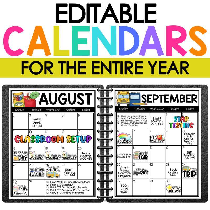 15 month calendar template