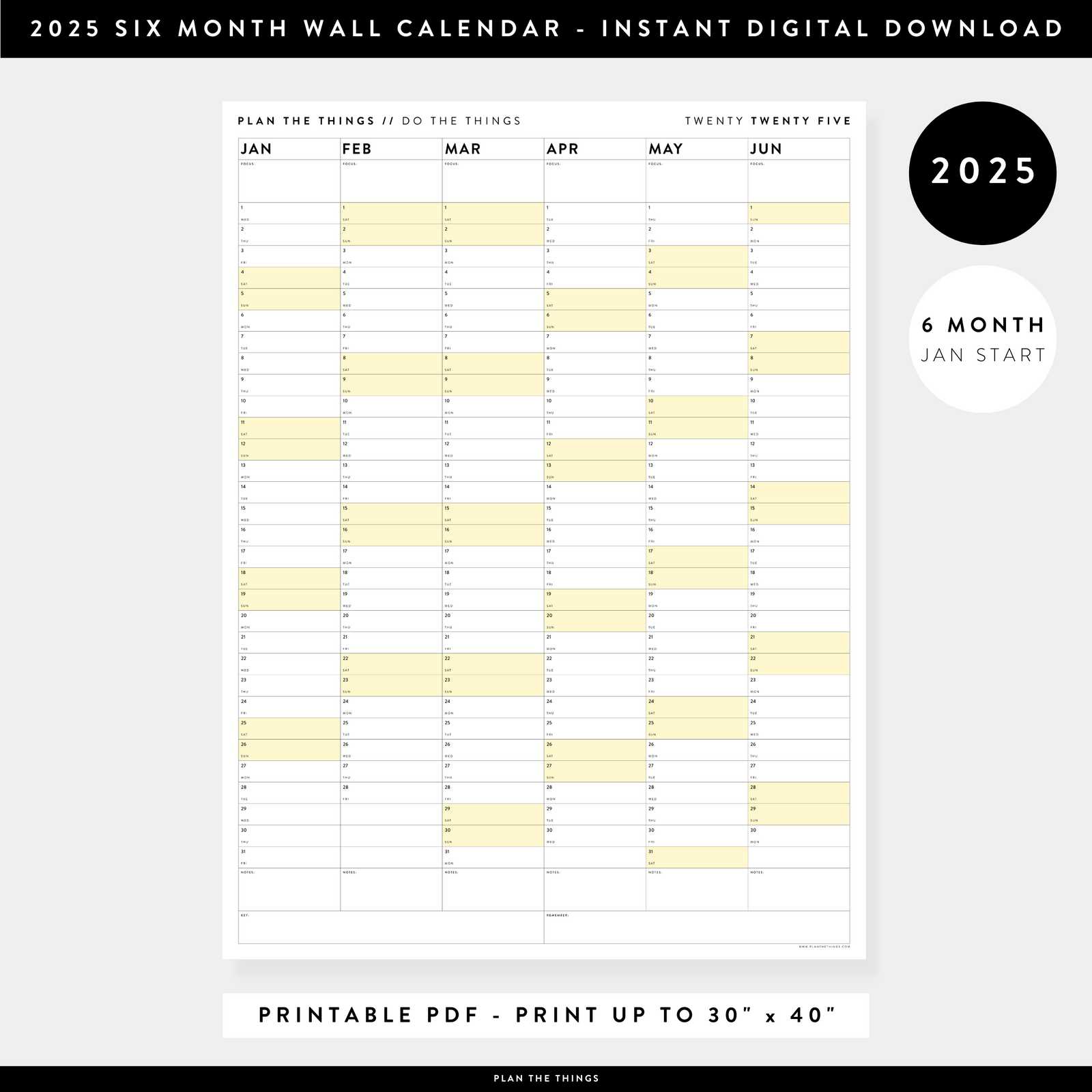 2 month calendar template 2025