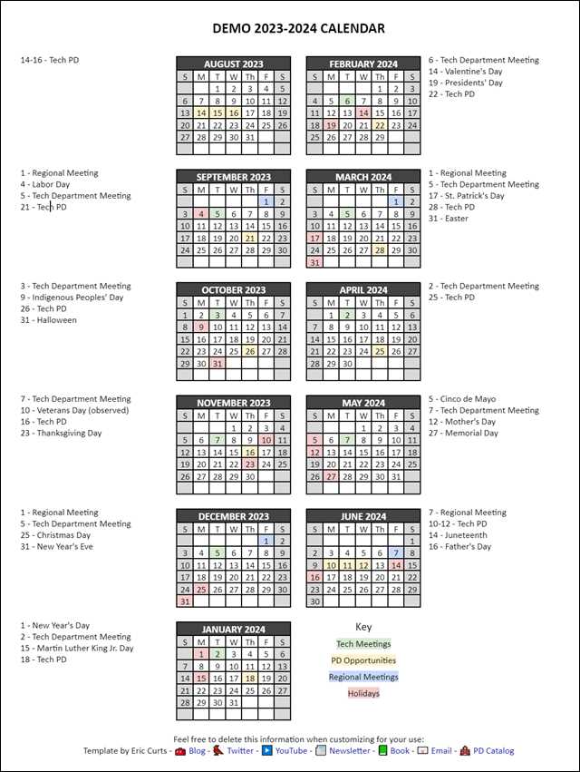 2 year calendar template