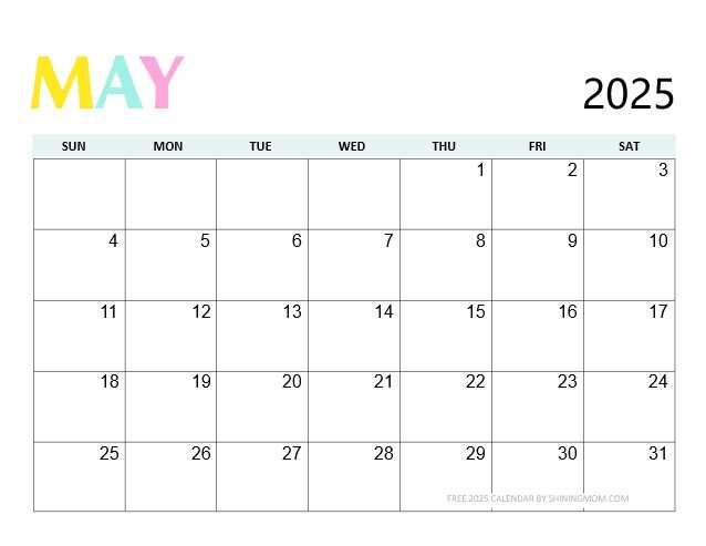 2025 april calendar template