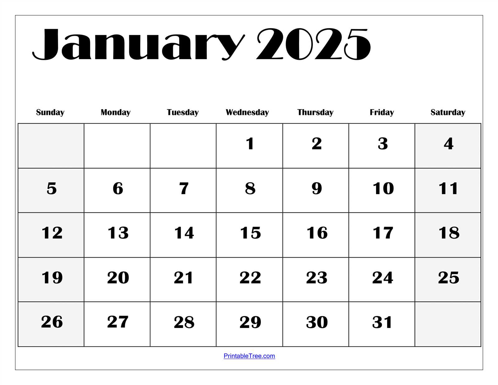 2025 birthday calendar template