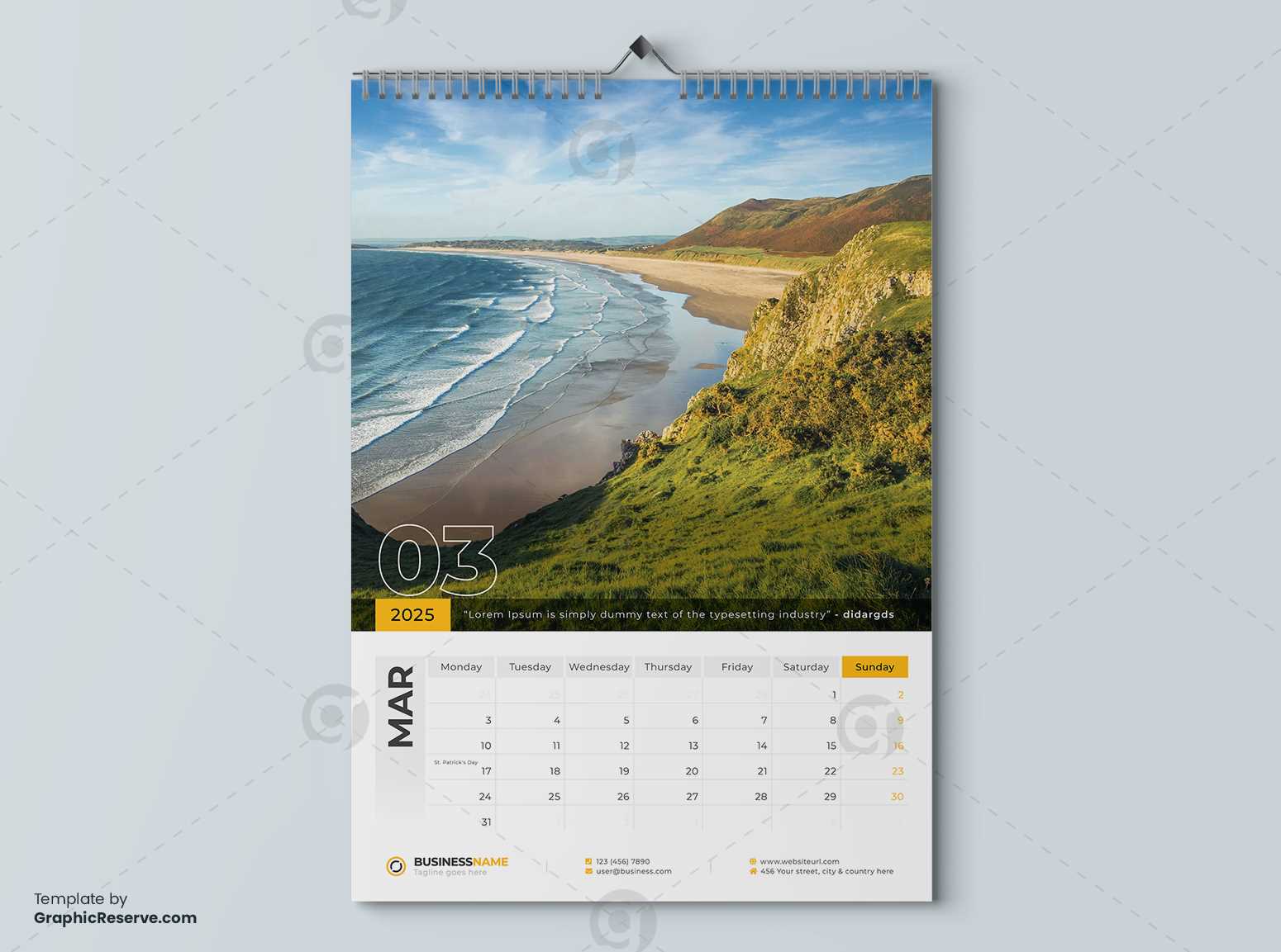 2025 calendar template illustrator