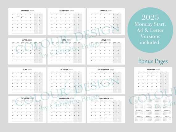 2025 calendar template indesign