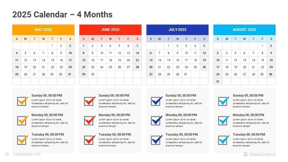 2025 calendar template ppt