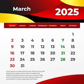 2025 calendar template psd