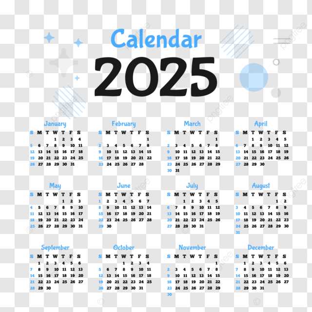 2025 calendar template vector