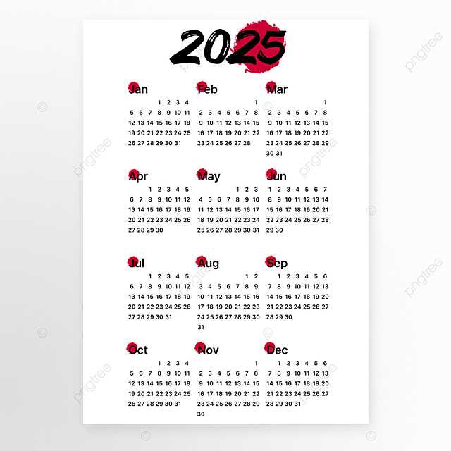 2025 calender template