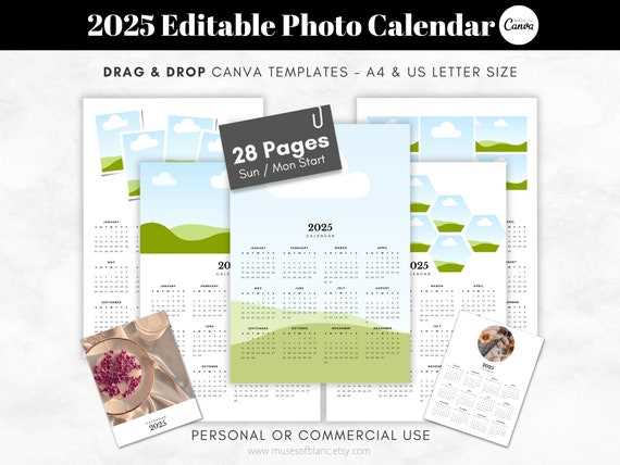 2025 custom calendar template