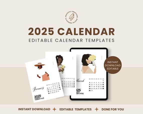 2025 fillable calendar template