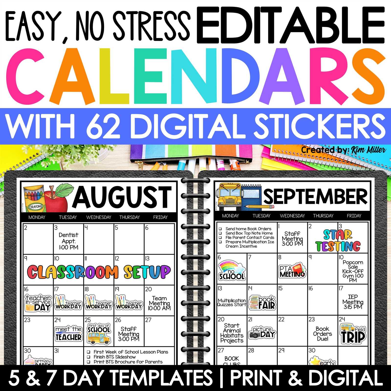 2025 monthly calendar template editable