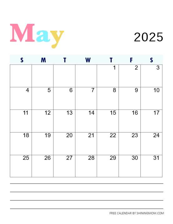 2025 monthly calendar templates