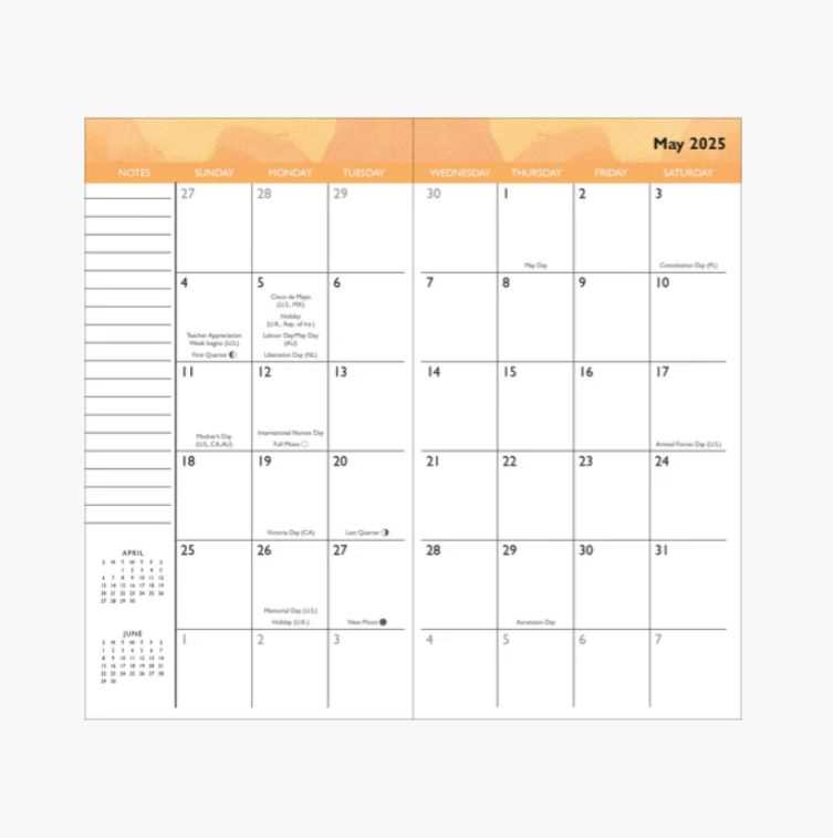 2025 pocket calendar template