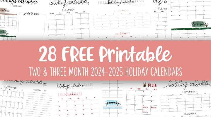 2025 printable calendar template with holidays