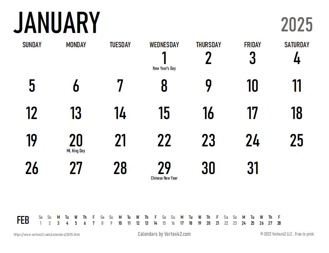 2025 quarterly calendar template