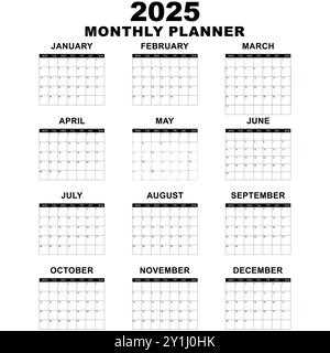 2025 yearly calendar template free