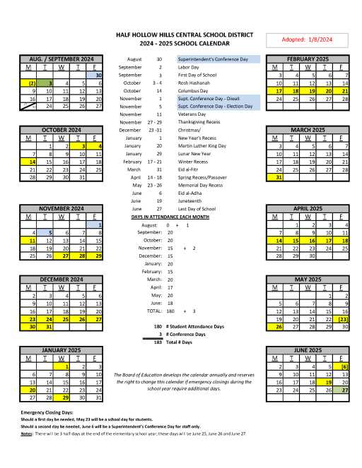 2025 and 2025 academic calendar template