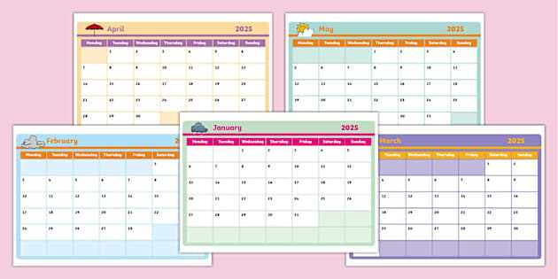 2025 and 2025 school calendar template