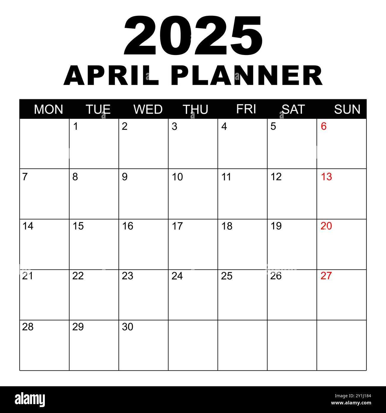 2025 april calendar template