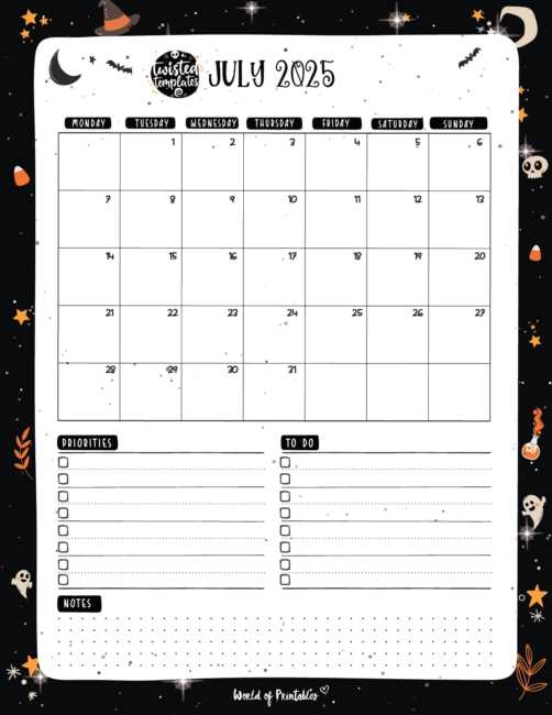 2025 birthday calendar template