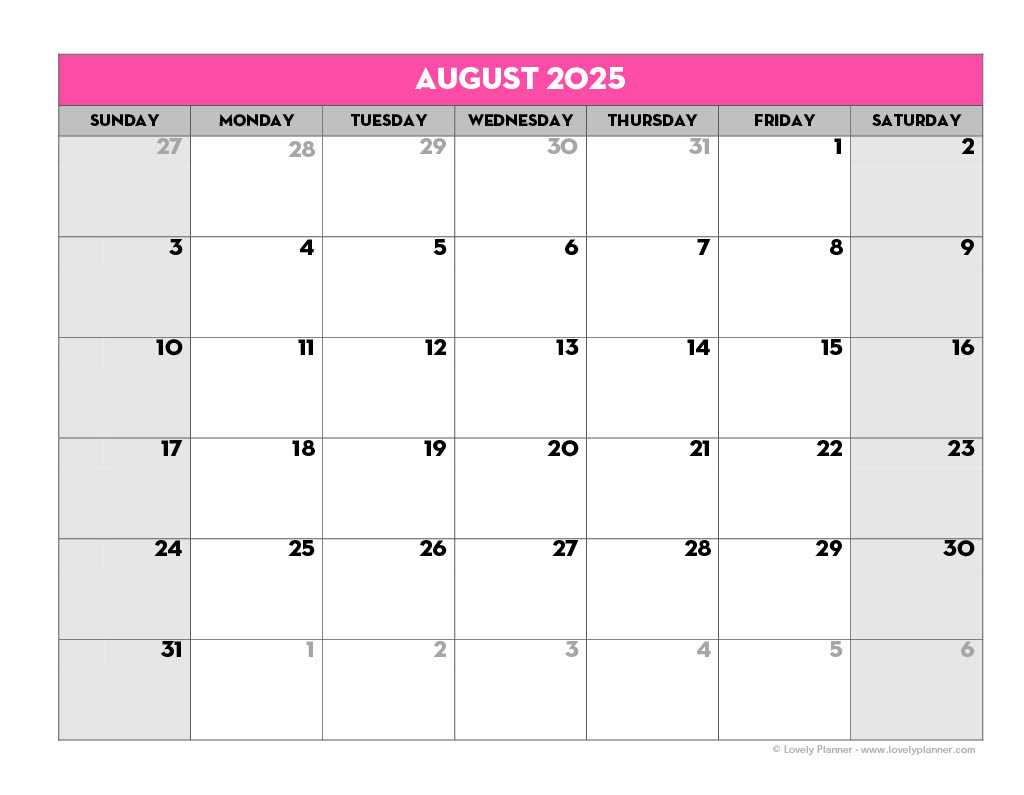 2025 blank yearly calendar template