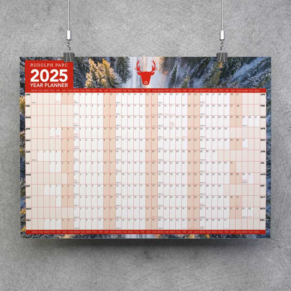 2025 calendar indesign template