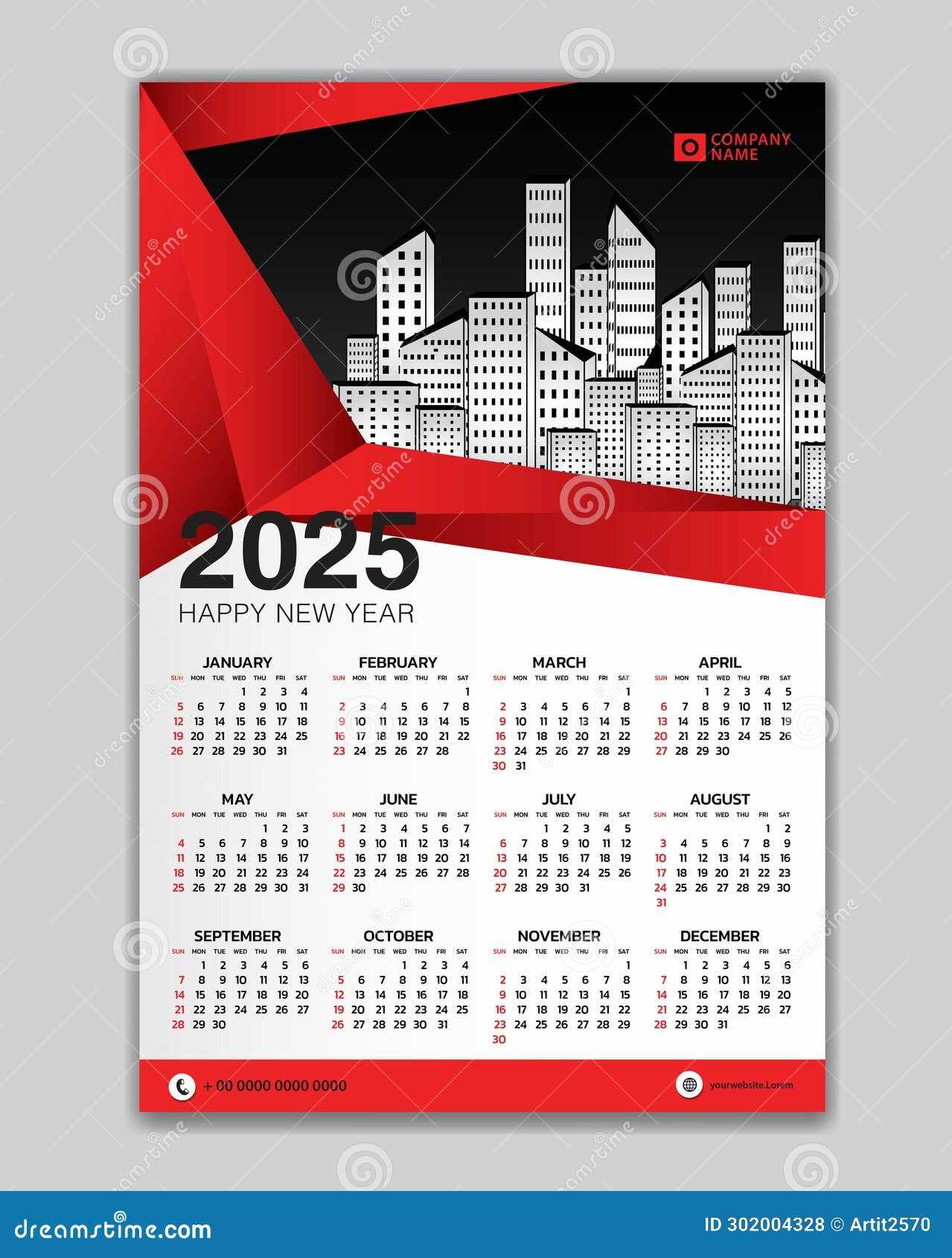 2025 calendar poster template