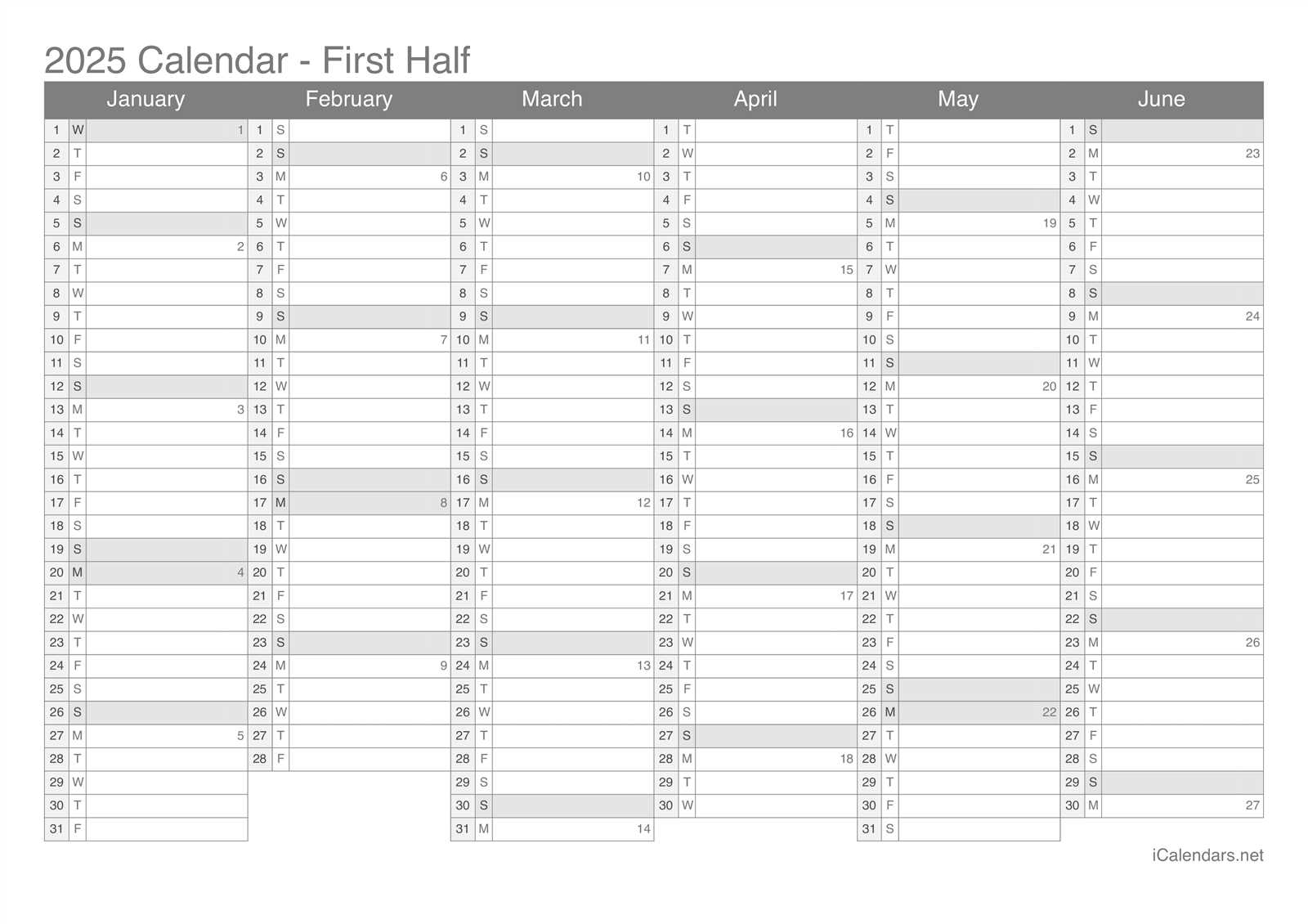 2025 calendar spreadsheet template