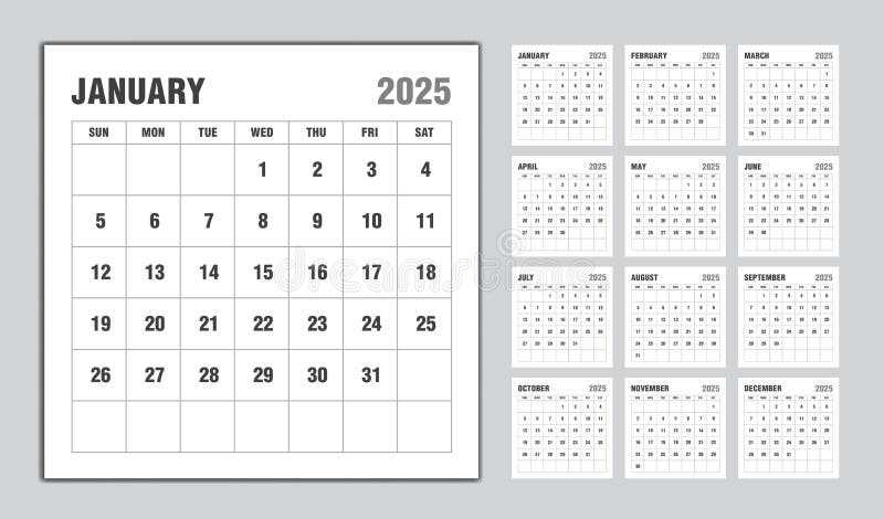 2025 calendar template indesign