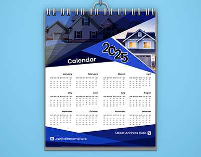 2025 calendar template indesign