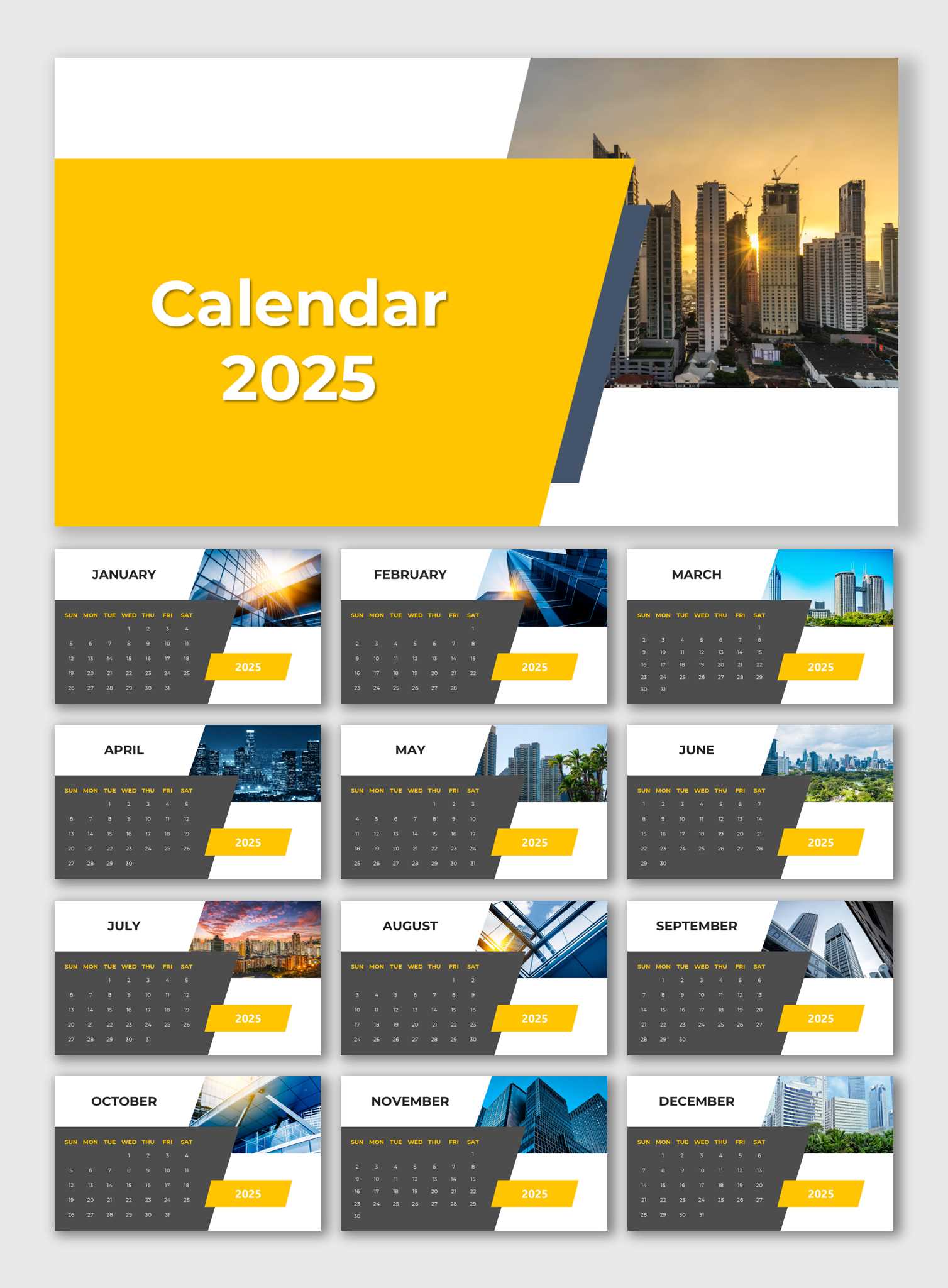 2025 calendar template ppt