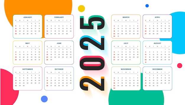 2025 calendar templates free download