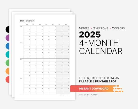 2025 fillable calendar template