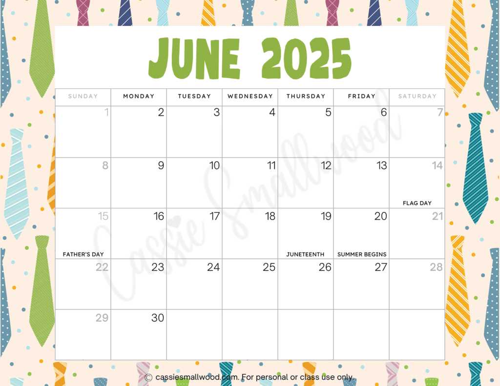 2025 june calendar template