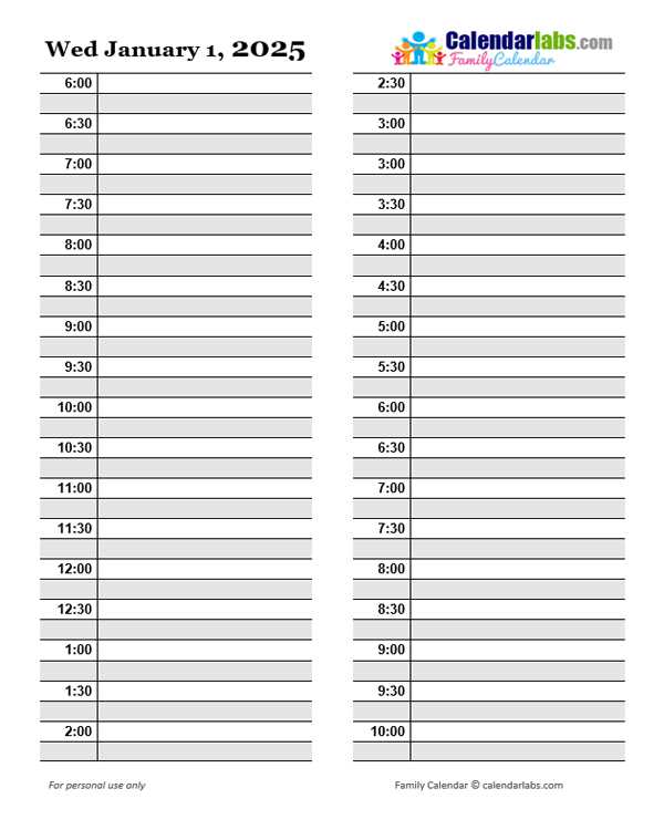 2025 planning calendar template