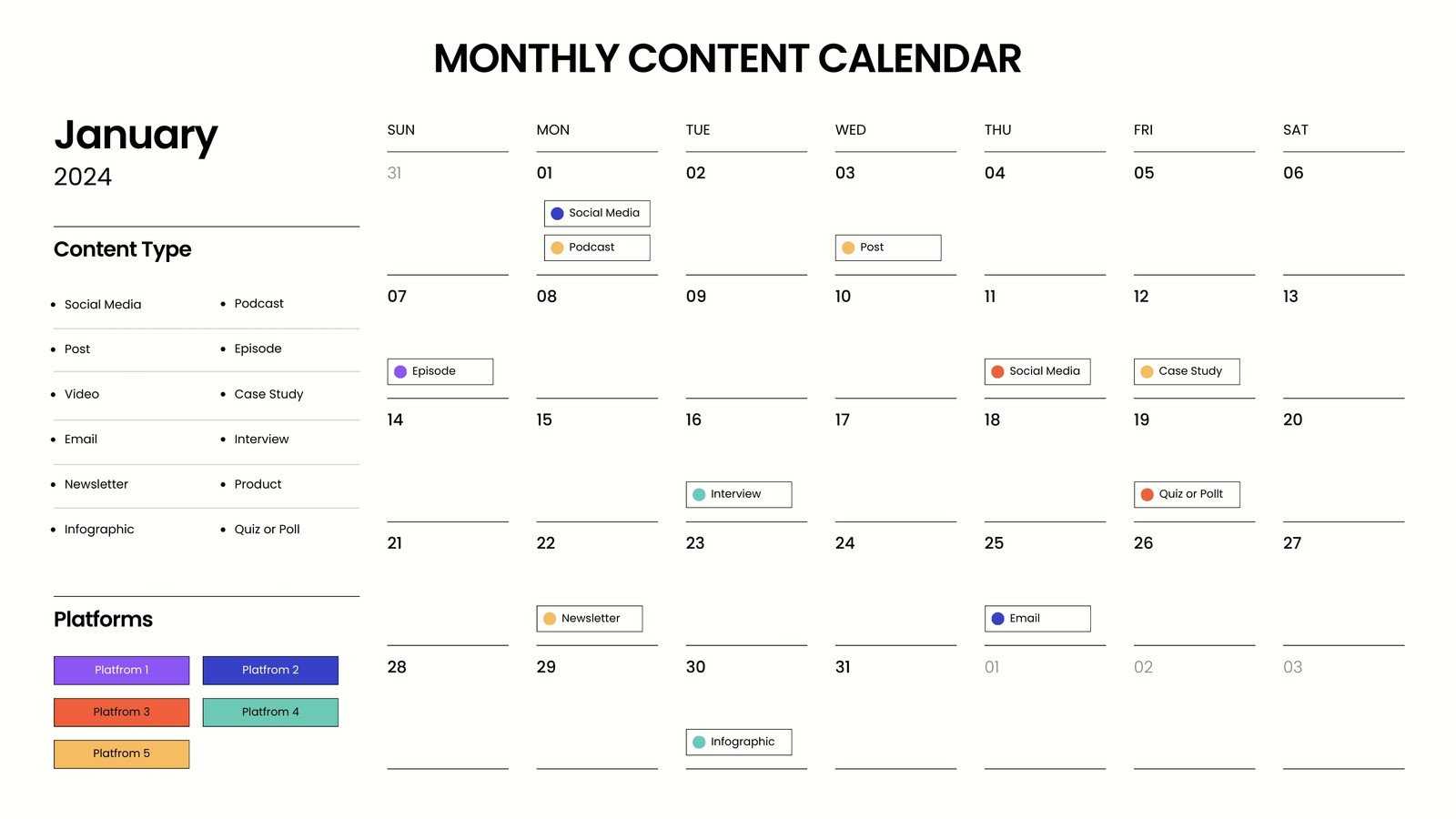 2025 social media calendar template