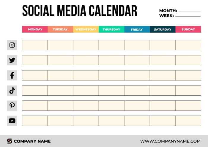 2025 social media content calendar template