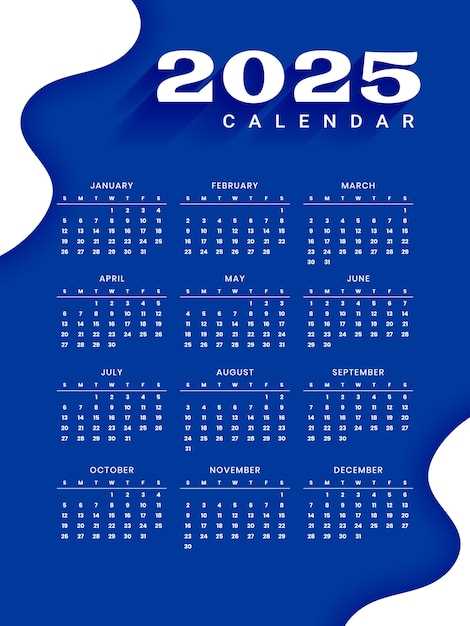 2025 template calendar