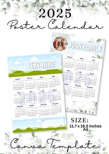 2026 calendar poster template