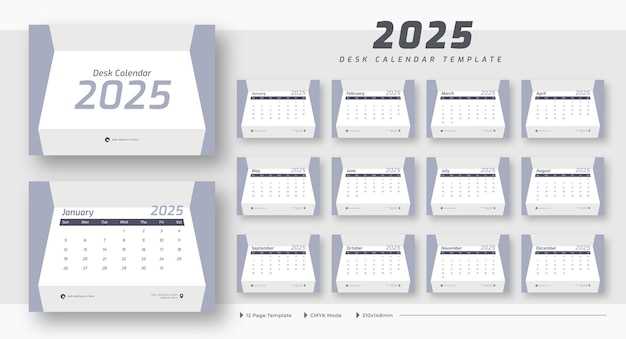 2026 desk calendar template